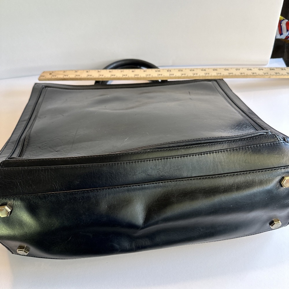 Z Spoke Zac Posen Black Leather Briefcase - Picture 15 of 15